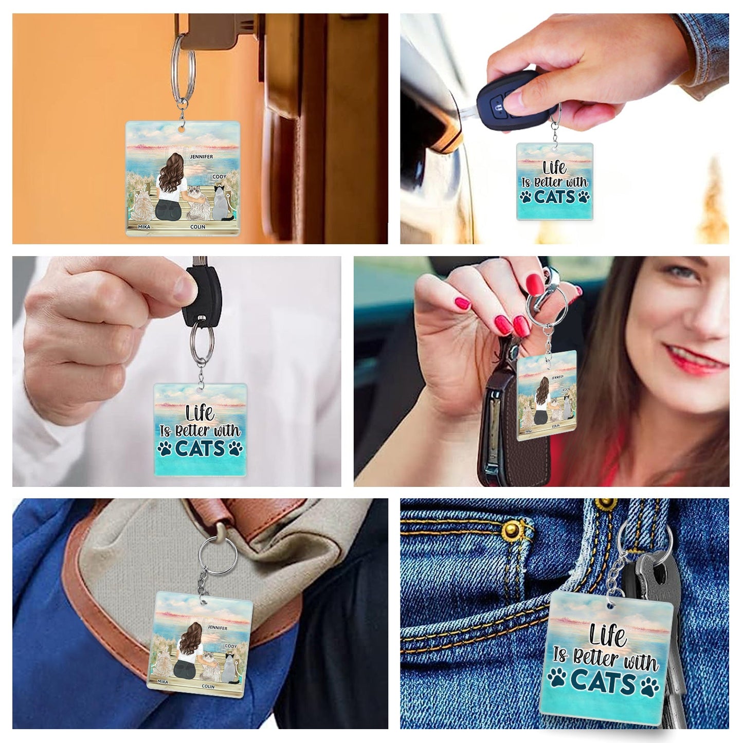 A Bond That Can't Be Broken - Gift For Cat Lovers, Cat Mom, Cat Dad - Personalized Acrylic Keychain