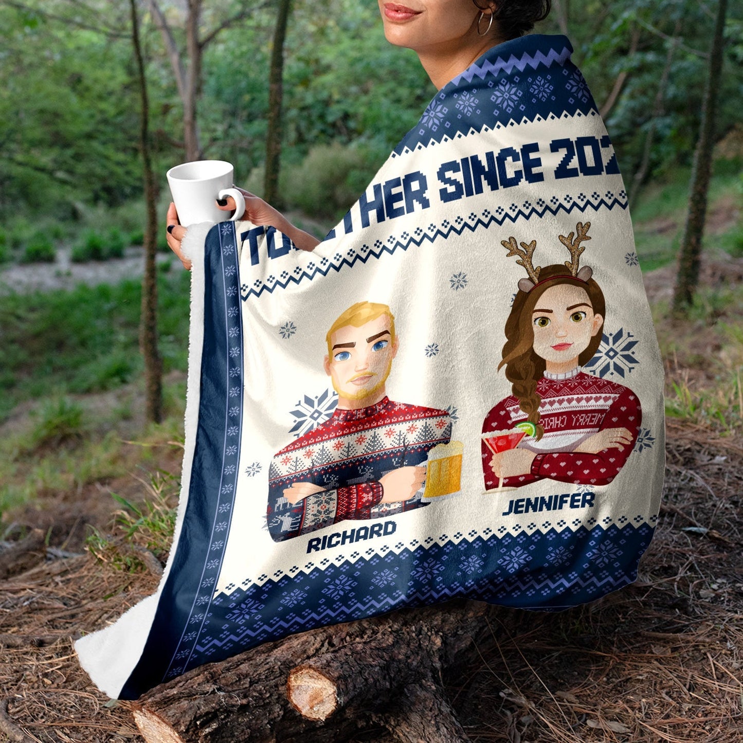 Personalized Family Art Blanket - Heartwarming Gift for Whole Family & Grandparents