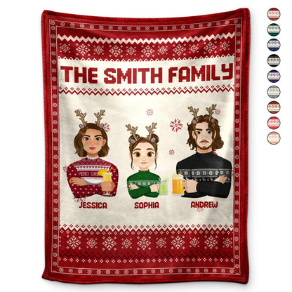 Personalized Family Art Blanket - Heartwarming Gift for Whole Family & Grandparents