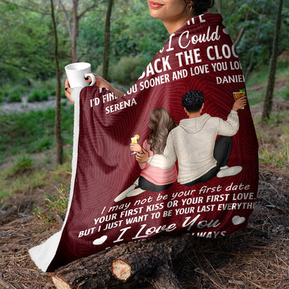 I Wish I Could Turn Back The Clock - Anniversary, Loving Gift For Couples, Husband, Wife - Personalized Fleece Blanket