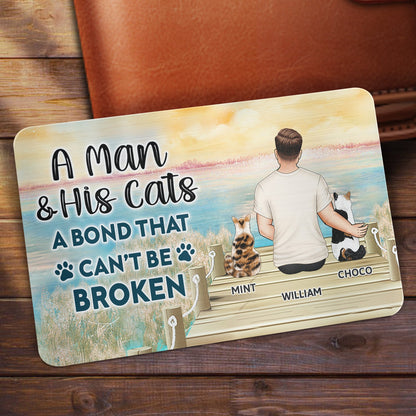 A Bond That Can't Be Broken - Gift For Cat Lovers, Cat Mom, Cat Dad - Personalized Aluminum Wallet Card