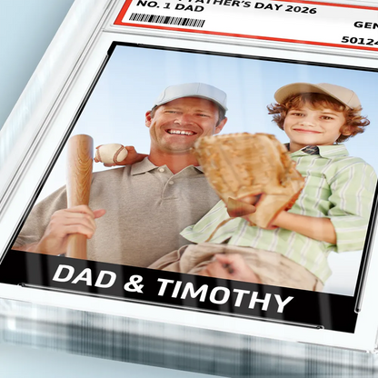 Custom Photo,Baseball,Sport Dad,Sport Mom,Happy - Custom Photo Baseball Gift Family Dream Team - Personalized Custom Shaped Acrylic Plaque