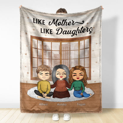 Mother & Children Forever Linked Together - Personalized Custom Family Blanket