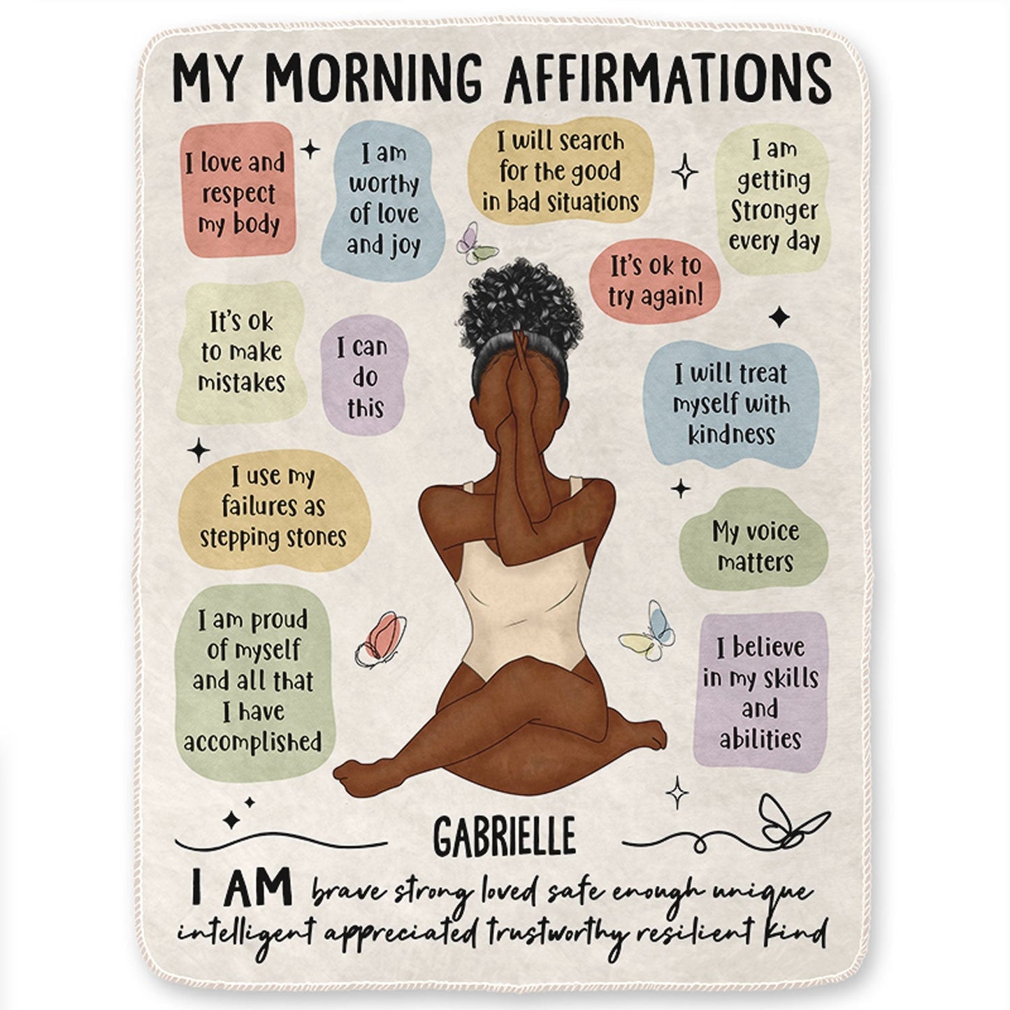 Personalized Morning Affirmations Blanket: Empower Your Day with Self-Love (and Coziness)