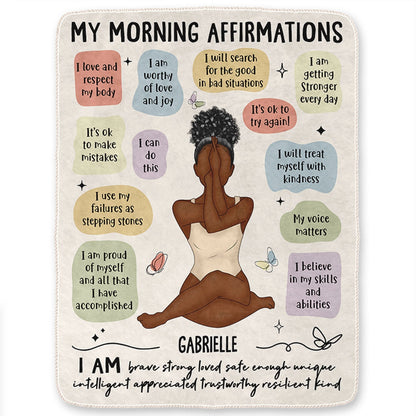 Personalized Morning Affirmations Blanket: Empower Your Day with Self-Love (and Coziness)