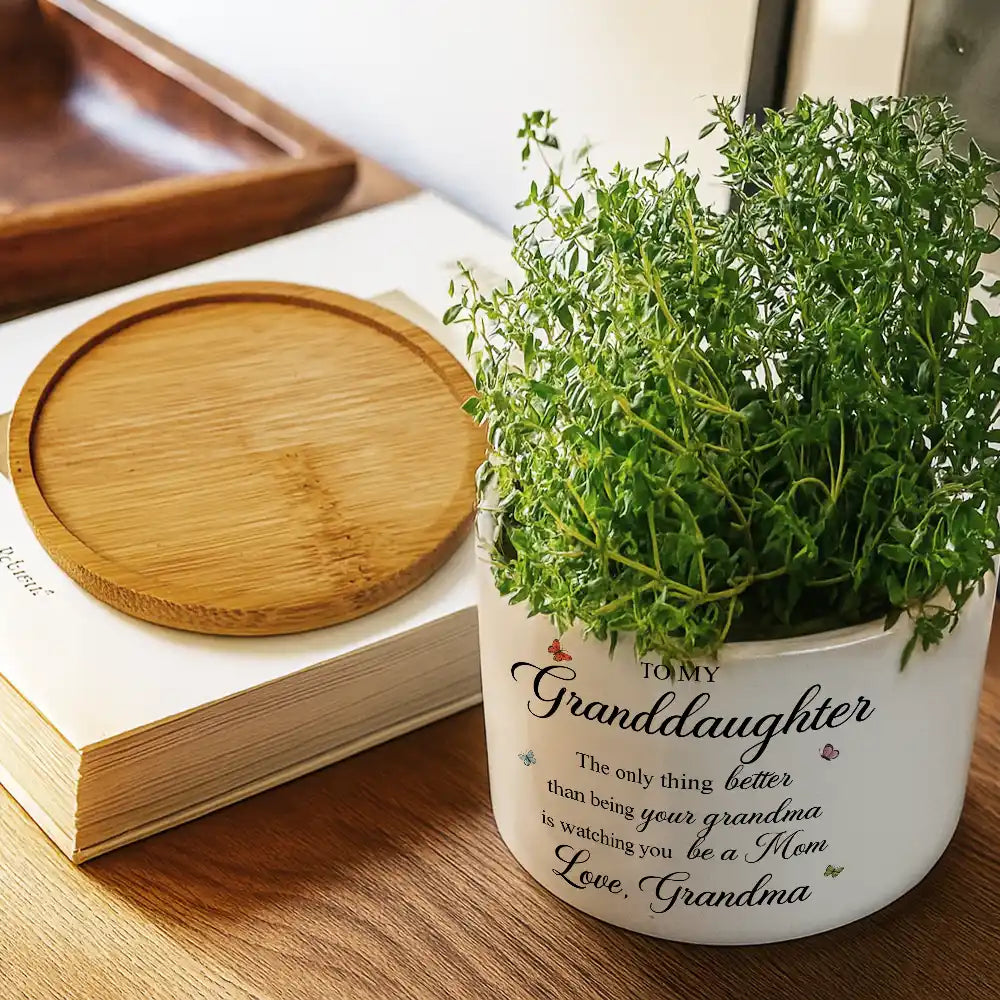 Gift For Daughter,Gift For Women,Happy,Gift For Grandkids,Top Market - Birth Month Flower The Only Thing Better Than Being Your Mother - Personalized Ceramic Plant Pot