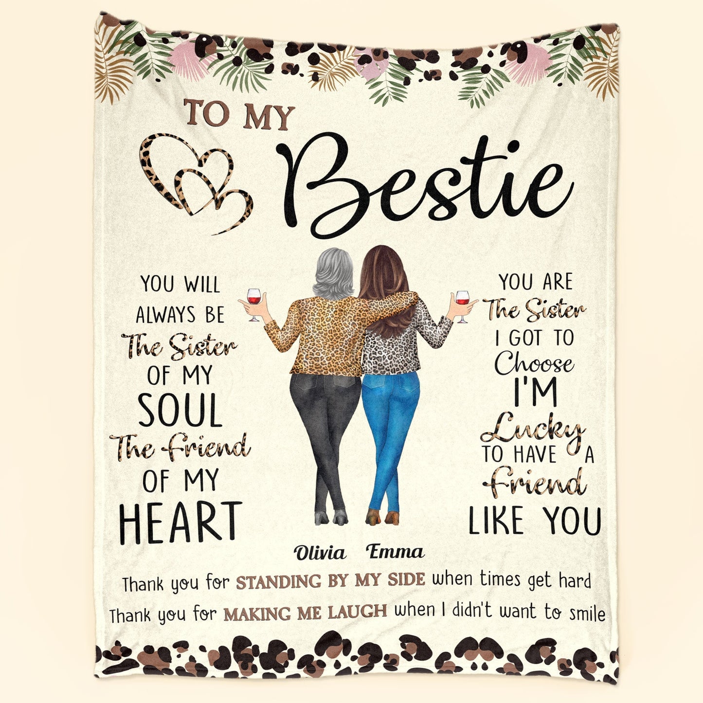 Personalized “To My Bestie” Blanket - Celebrate Your Unbreakable Bond!