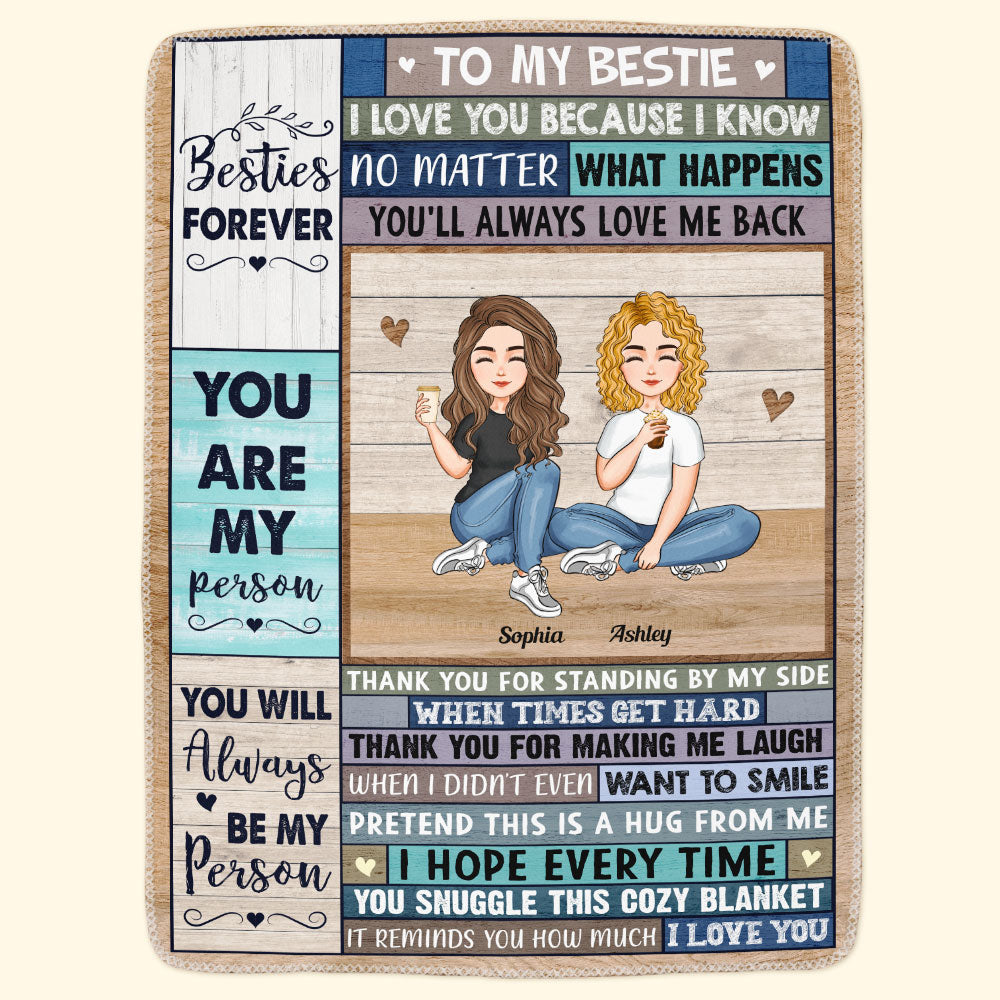 Thank You For Standing By My Side - Personalized Friend Blanket