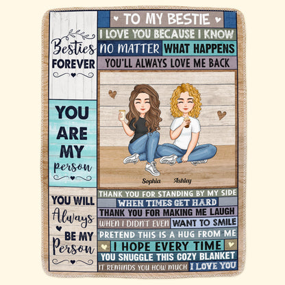 Thank You For Standing By My Side - Personalized Friend Blanket