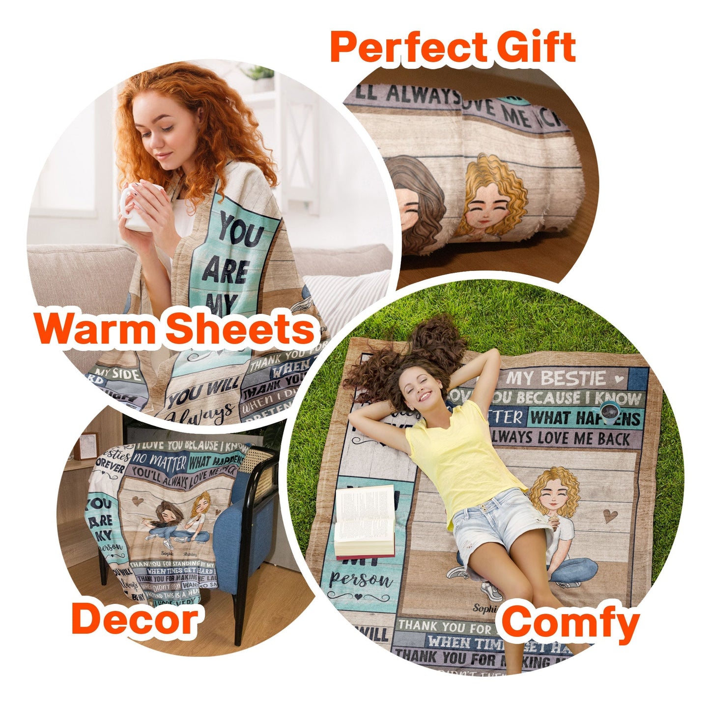 Thank You For Standing By My Side - Personalized Friend Blanket