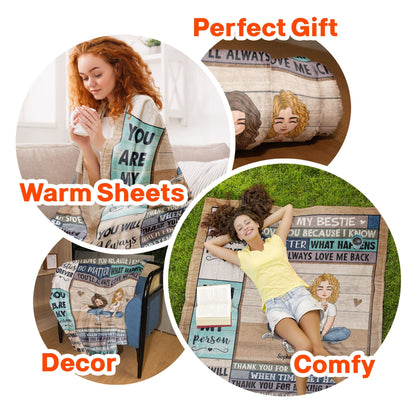 Thank You For Standing By My Side - Personalized Friend Blanket