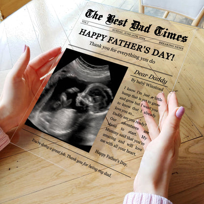 The Best Times With Dad - Personalized Acrylic Photo Plaque