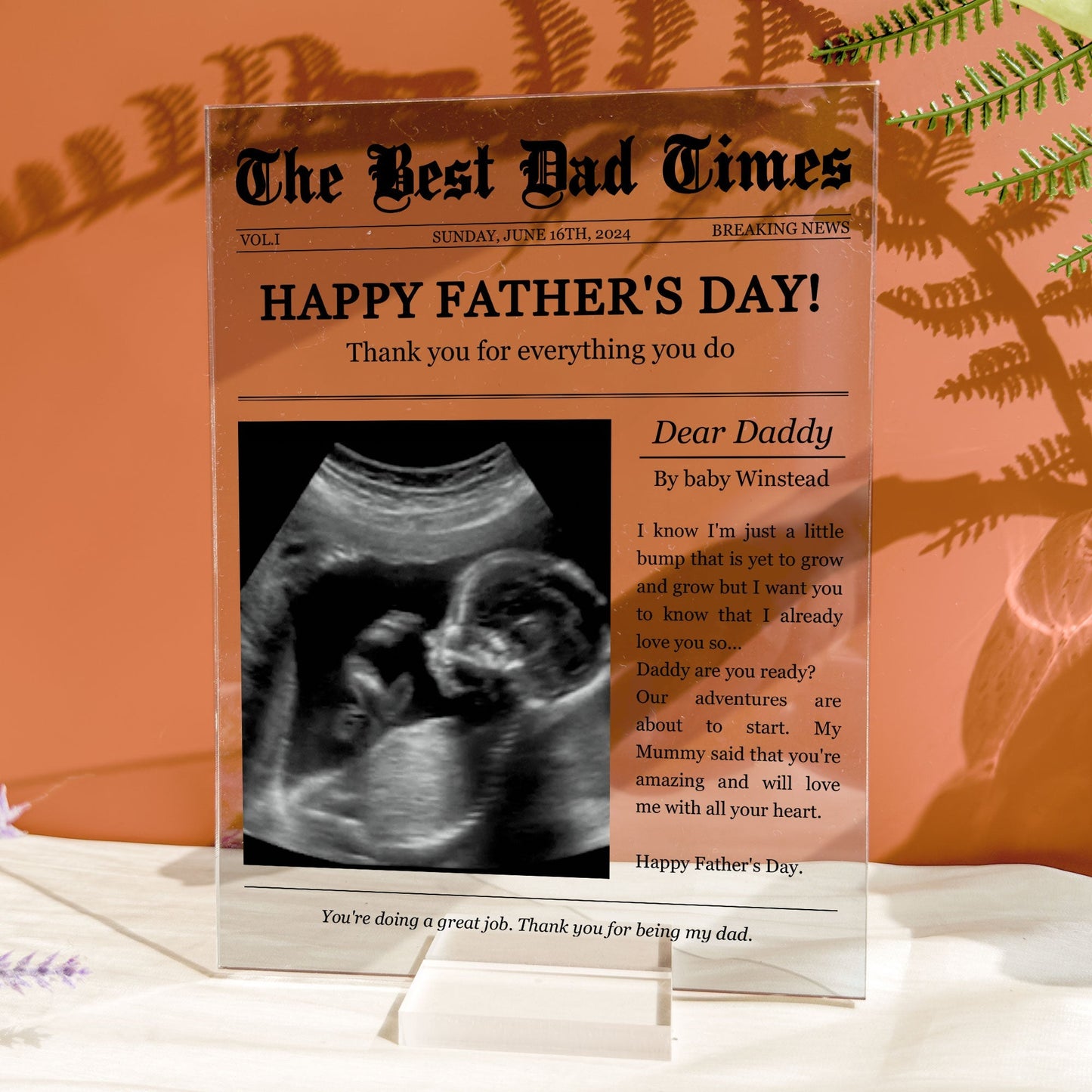 The Best Times With Dad - Personalized Acrylic Photo Plaque