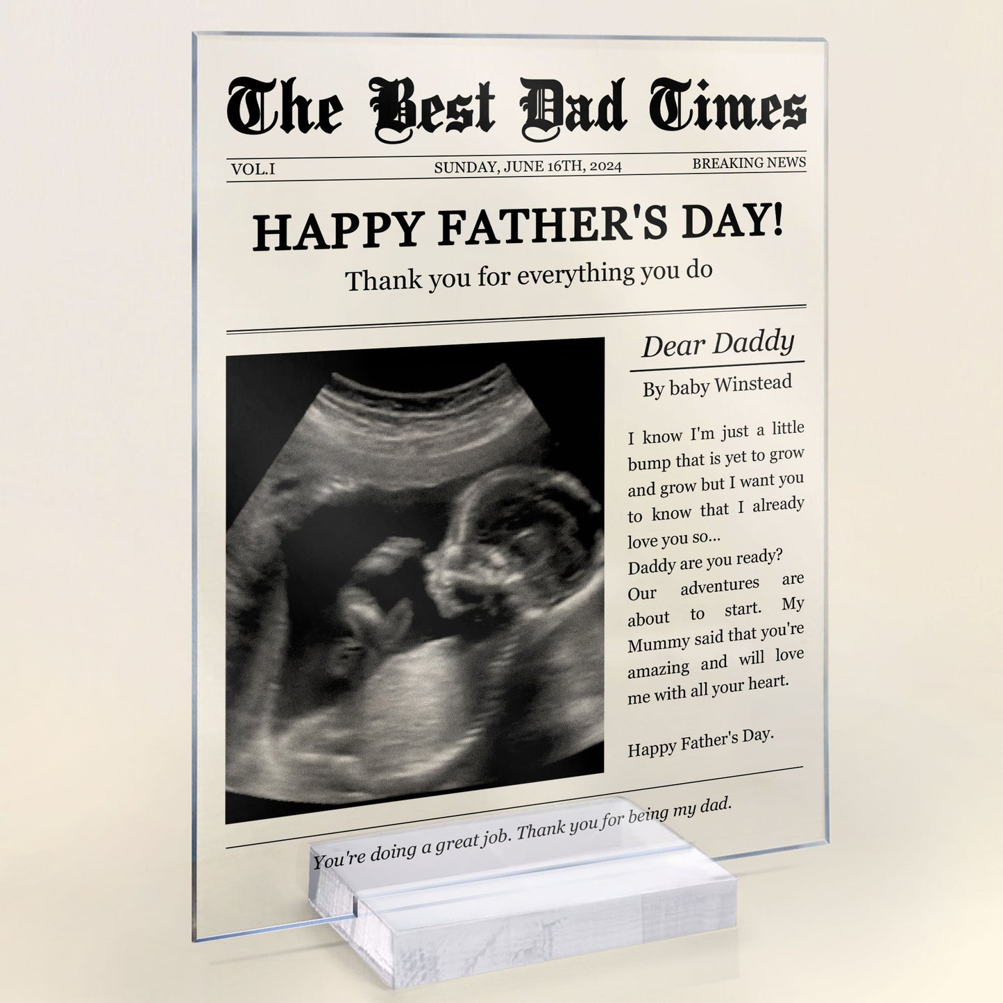 The Best Times With Dad - Personalized Acrylic Photo Plaque