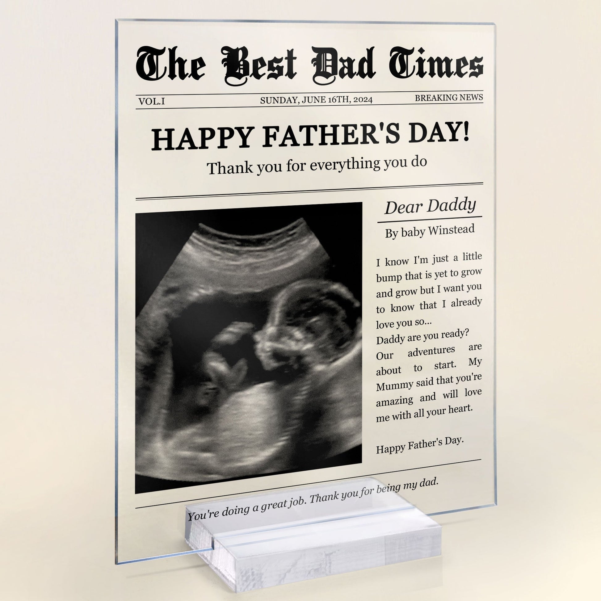 The Best Times With Dad - Personalized Acrylic Photo Plaque