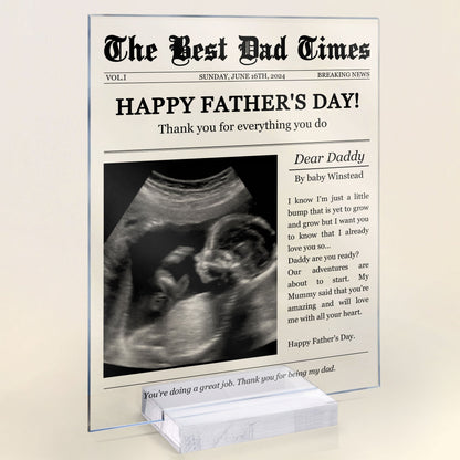 The Best Times With Dad - Personalized Acrylic Photo Plaque