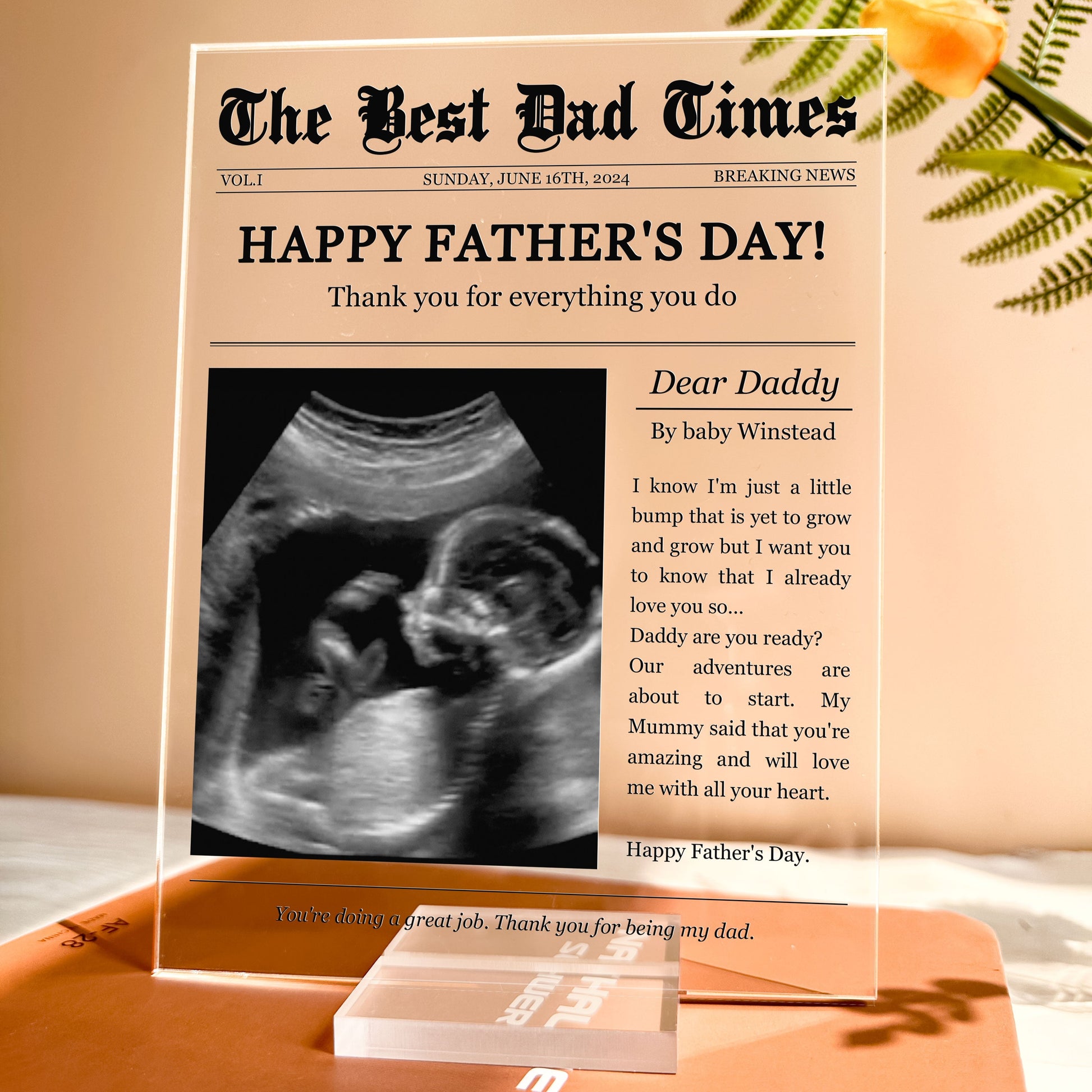 The Best Times With Dad - Personalized Acrylic Photo Plaque