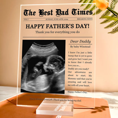 The Best Times With Dad - Personalized Acrylic Photo Plaque