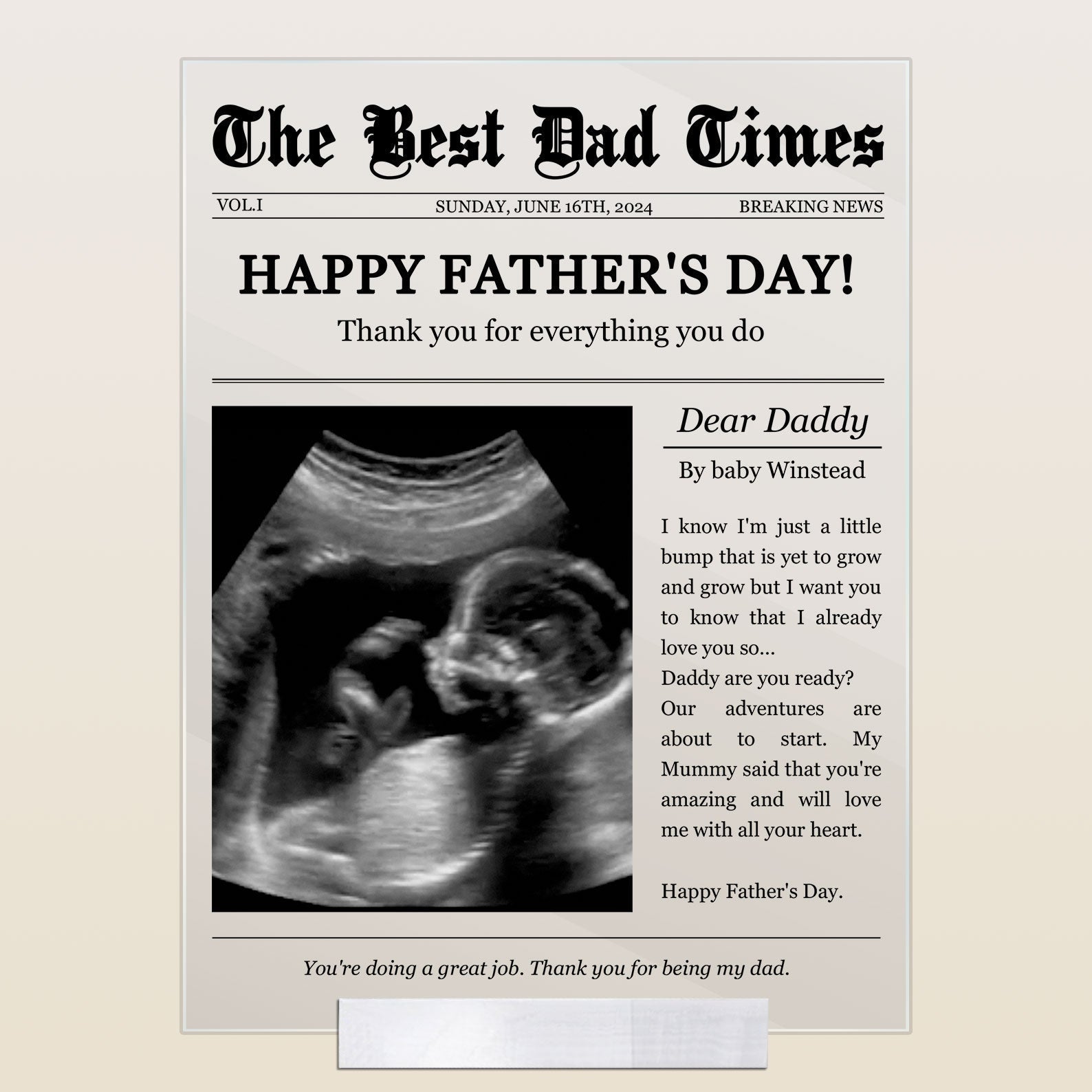 The Best Times With Dad - Personalized Acrylic Photo Plaque