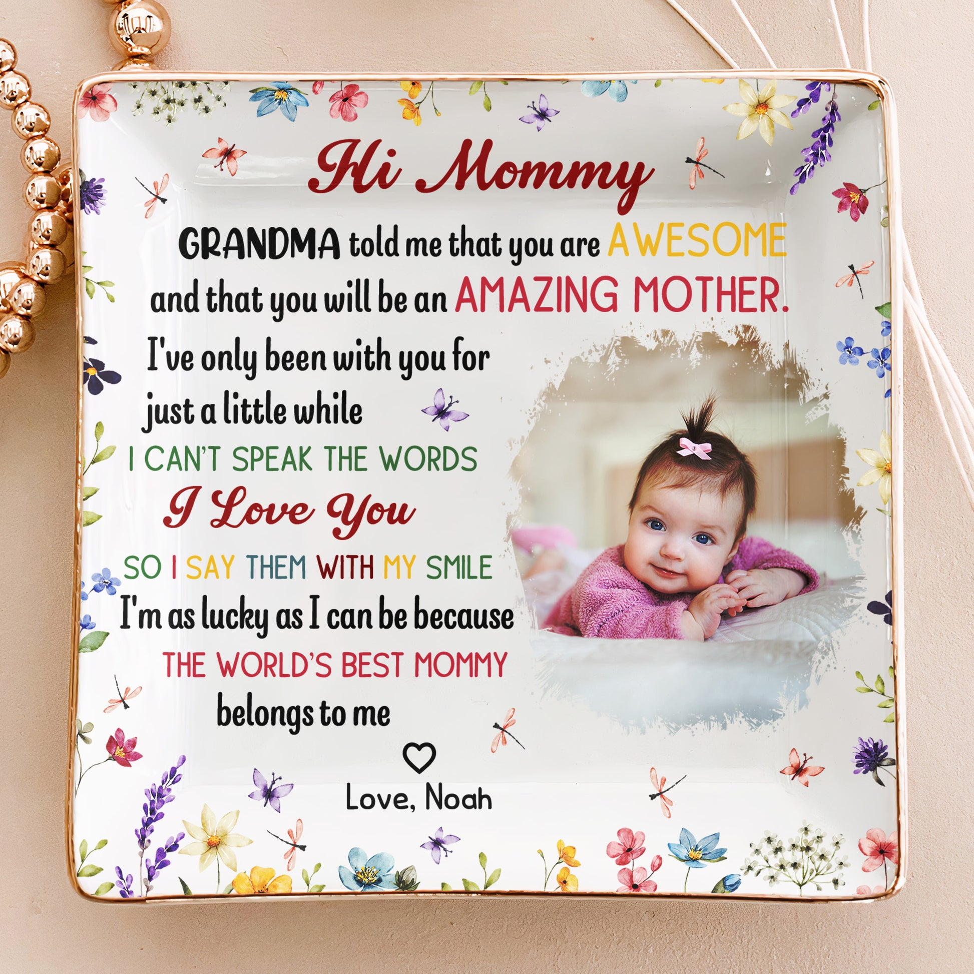 “The Best Mommy Belongs To Me” Personalized Jewelry Dish - Mother’s Day Gift for New Mom