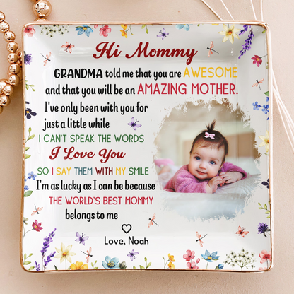 “The Best Mommy Belongs To Me” Personalized Jewelry Dish - Mother’s Day Gift for New Mom