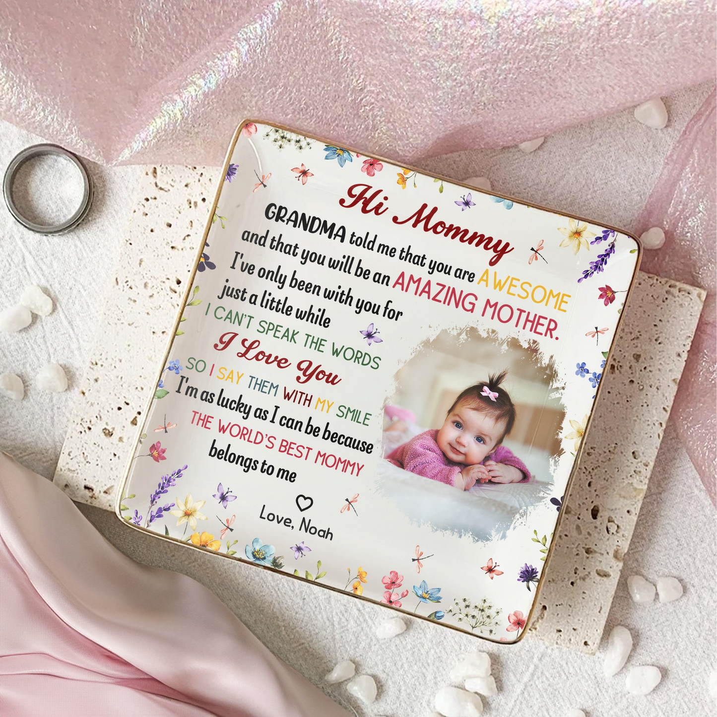 “The Best Mommy Belongs To Me” Personalized Jewelry Dish - Mother’s Day Gift for New Mom