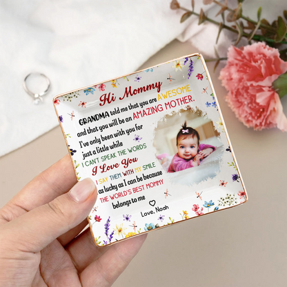 “The Best Mommy Belongs To Me” Personalized Jewelry Dish - Mother’s Day Gift for New Mom