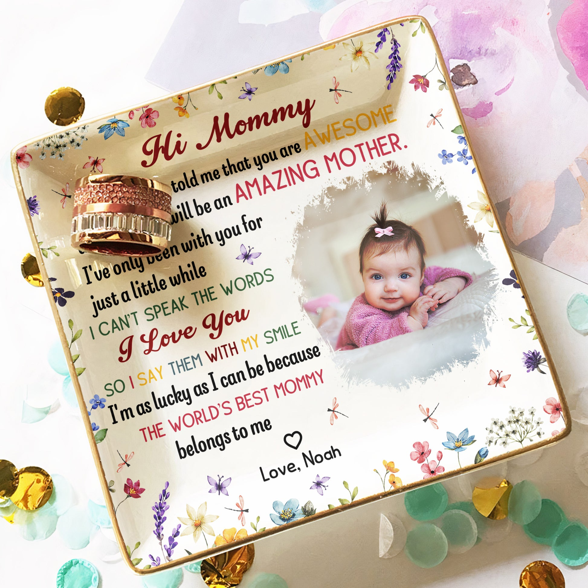 “The Best Mommy Belongs To Me” Personalized Jewelry Dish - Mother’s Day Gift for New Mom