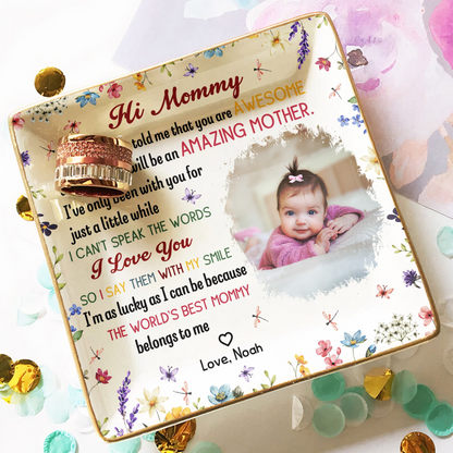 “The Best Mommy Belongs To Me” Personalized Jewelry Dish - Mother’s Day Gift for New Mom