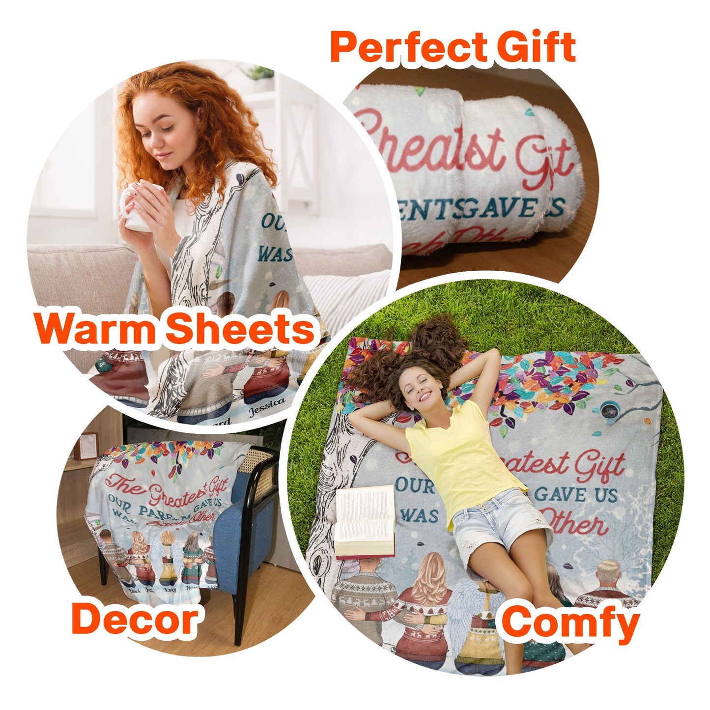 The Greatest Gift Our Parents Gave Us Was Each Other - Personalized Custom Family Blanket