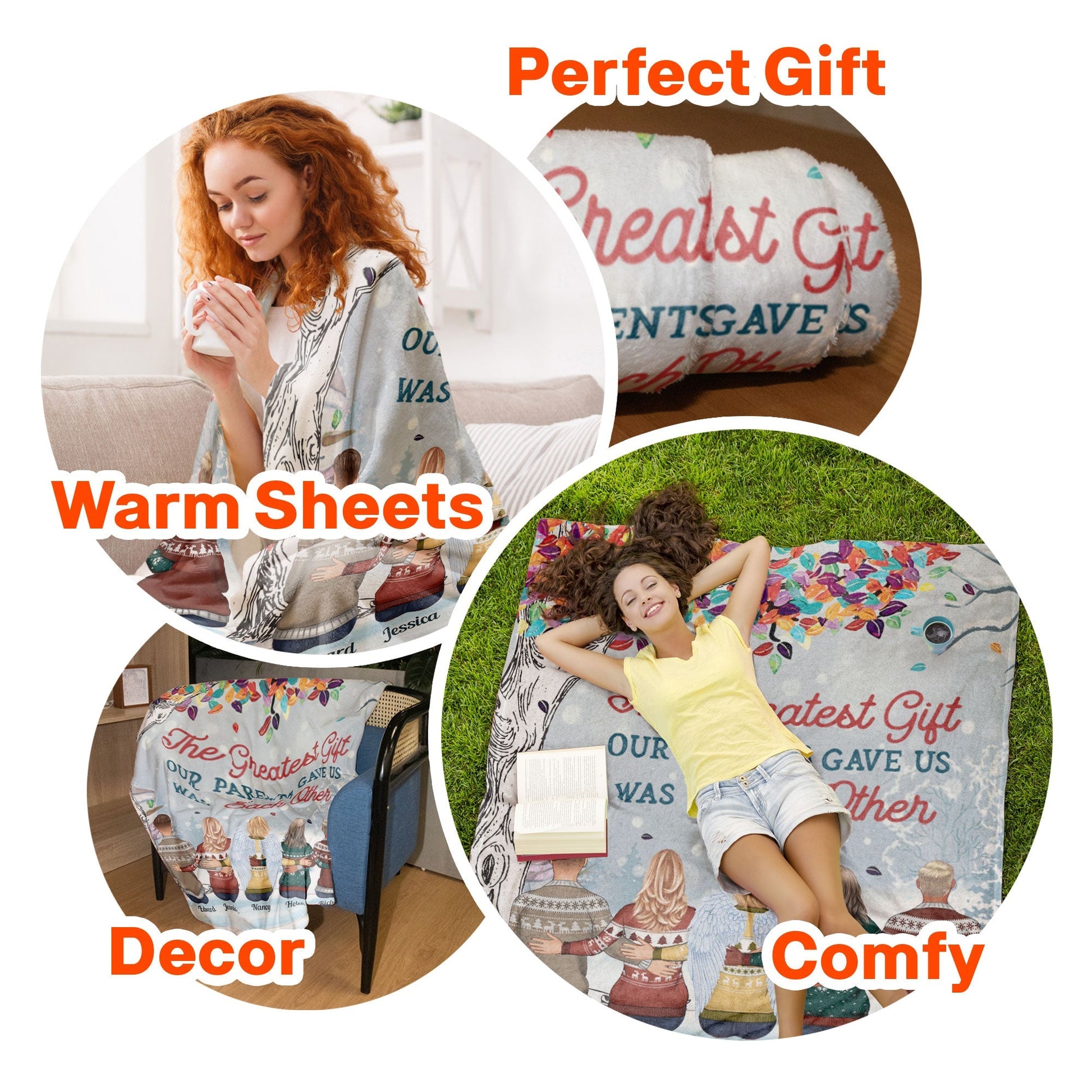 The Greatest Gift Our Parents Gave Us Was Each Other - Personalized Custom Family Blanket