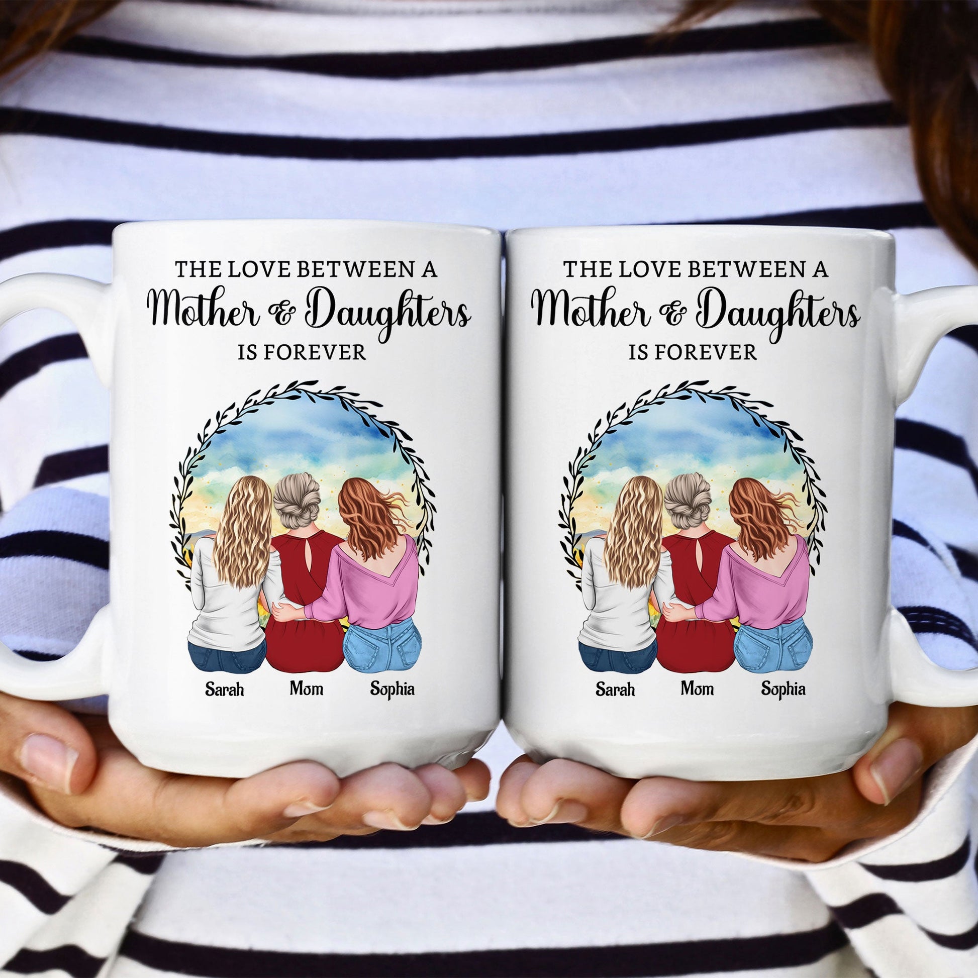 “The Love Between Mother & Daughter” Personalized Mug - Heartfelt Gift for Mom