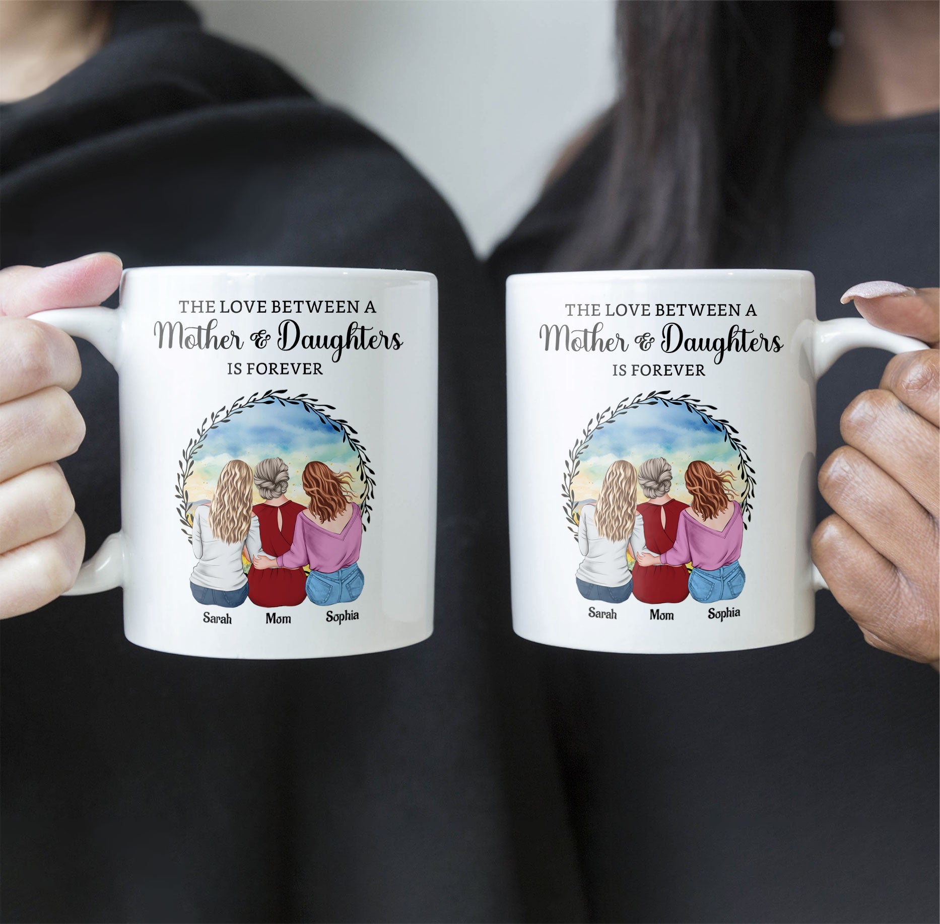 “The Love Between Mother & Daughter” Personalized Mug - Heartfelt Gift for Mom