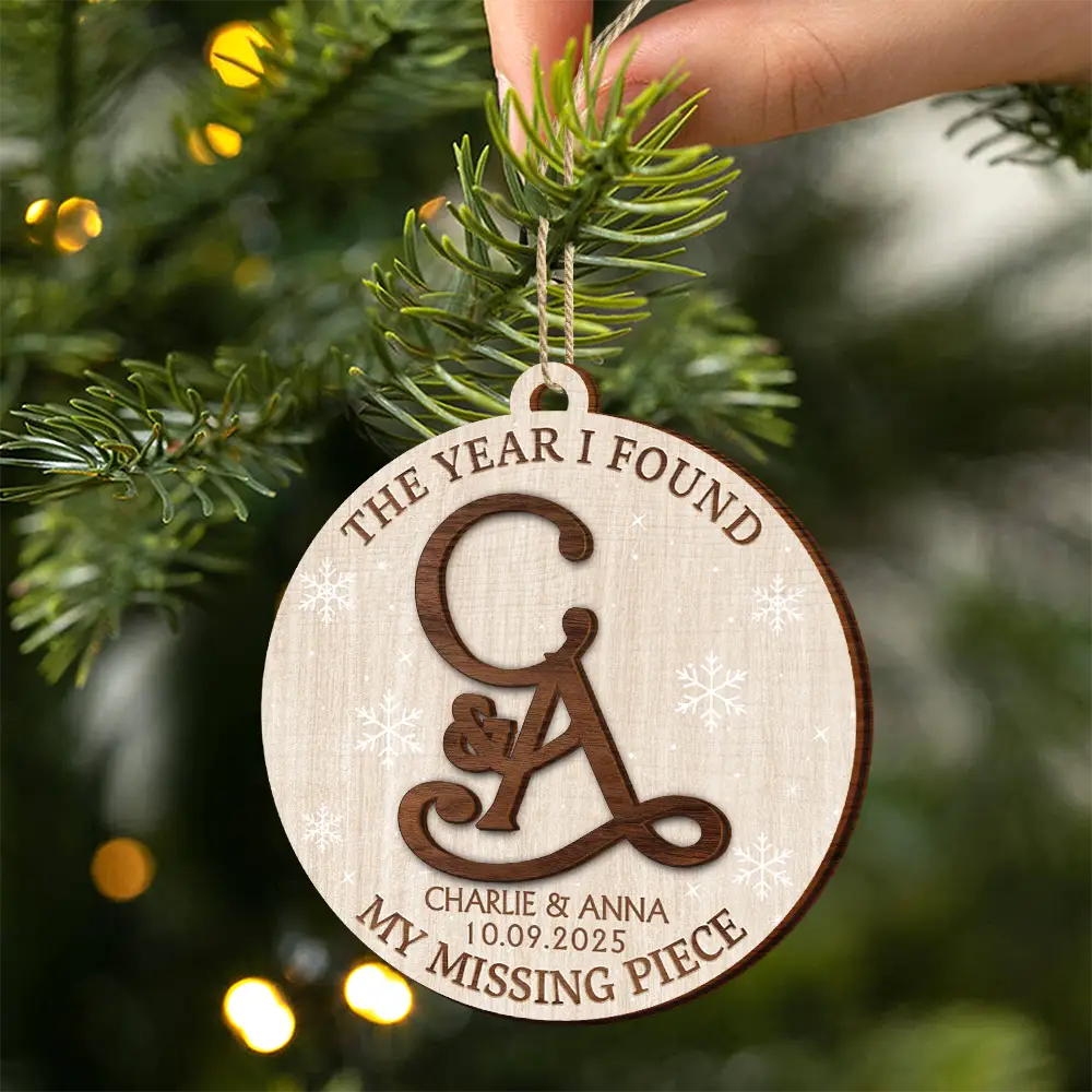 Custom Couple Christmas Ornament personalization view for Couples