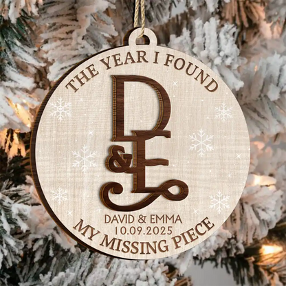 Wooden Ornament detail view for Couples