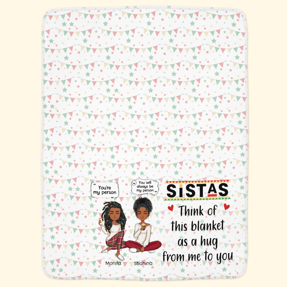 This Blanket As A Hug For You Sistas - Personalized Custom Black Women Sistas Blanket