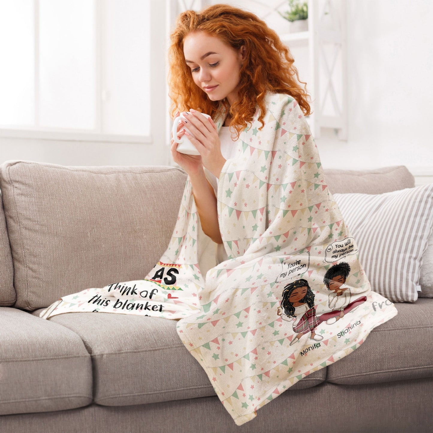 This Blanket As A Hug For You Sistas - Personalized Custom Black Women Sistas Blanket