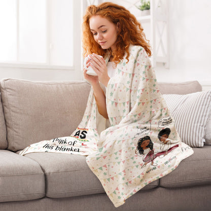 This Blanket As A Hug For You Sistas - Personalized Custom Black Women Sistas Blanket
