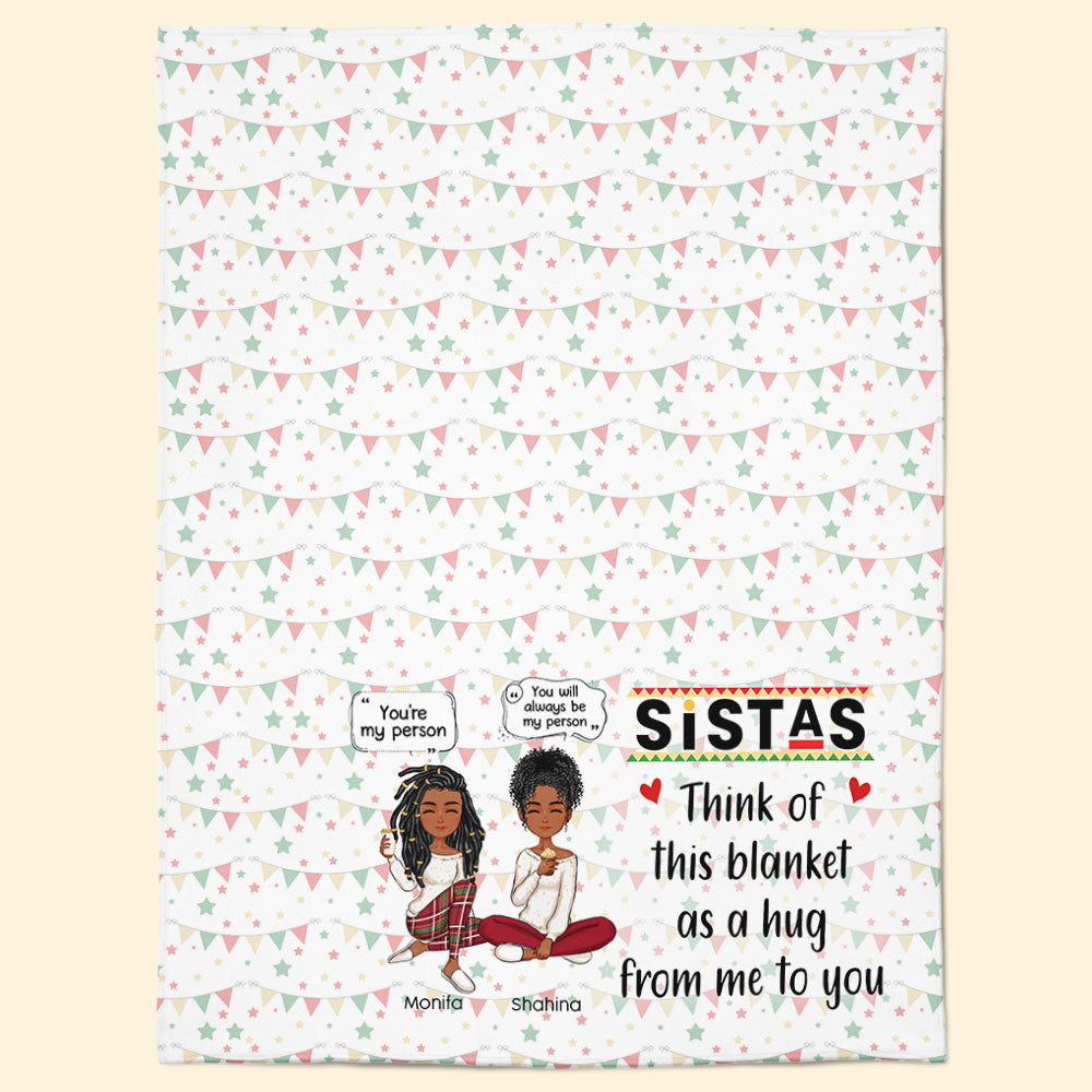 This Blanket As A Hug For You Sistas - Personalized Custom Black Women Sistas Blanket