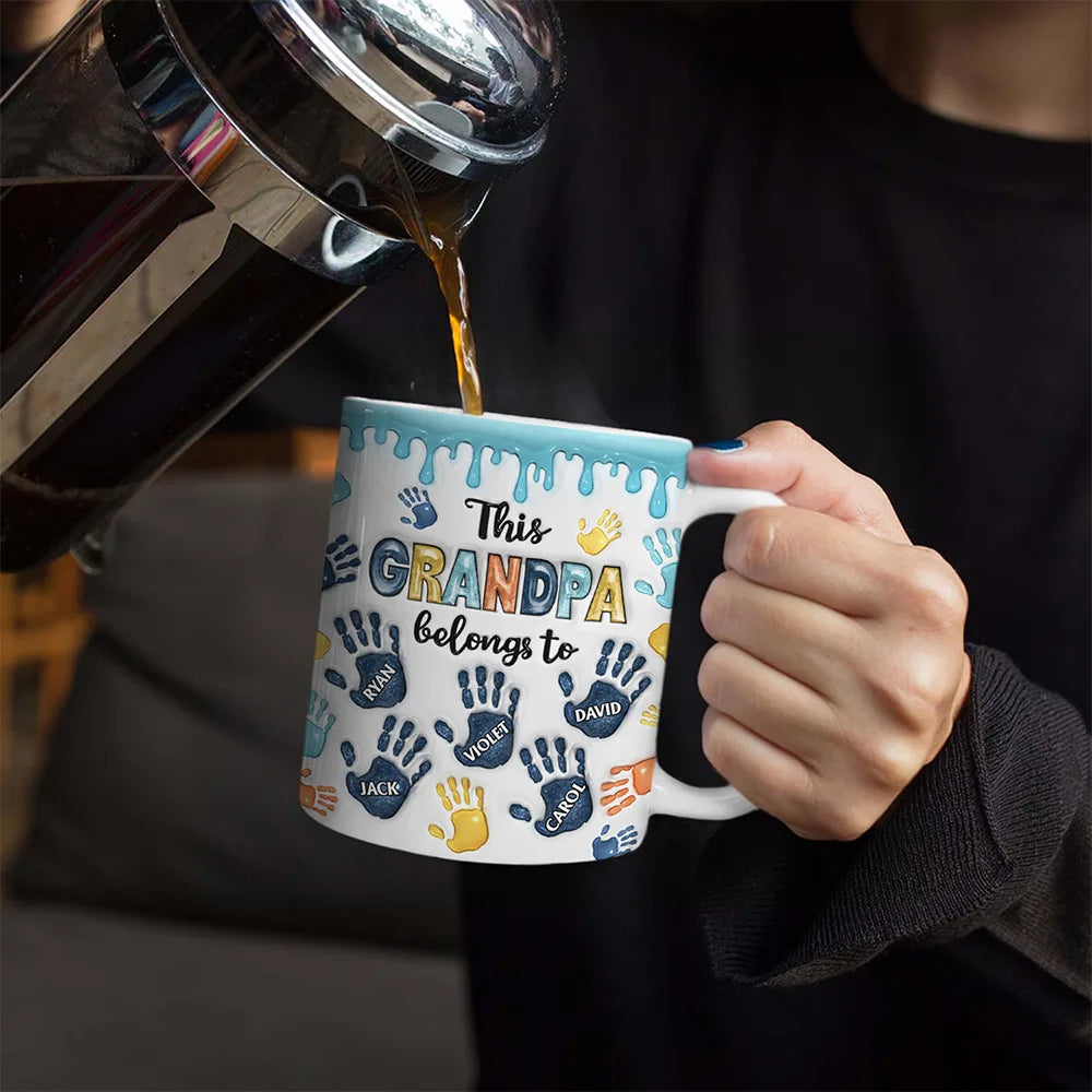 This Dad / Grandpa Belongs To - Personalized Custom Mug