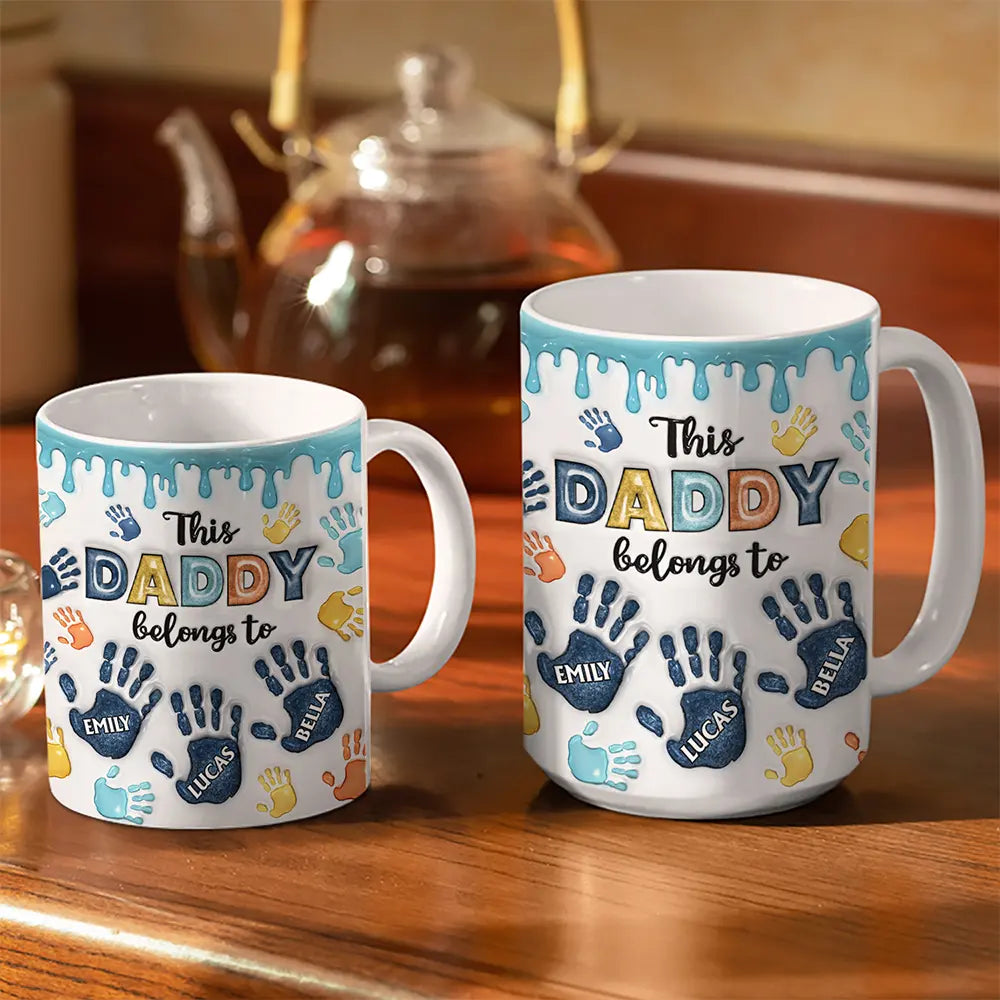 This Dad / Grandpa Belongs To - Personalized Custom Mug