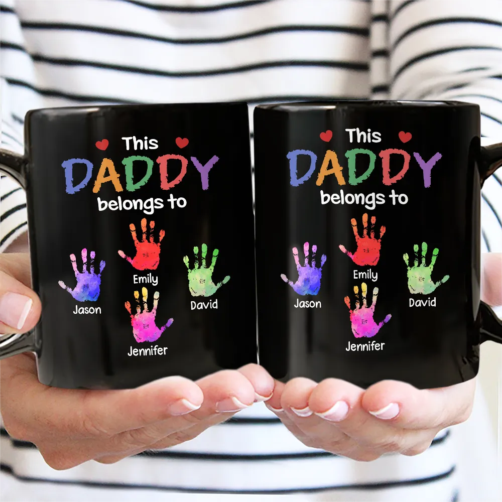 This Grandpa Belongs To - Personalized Custom Mug