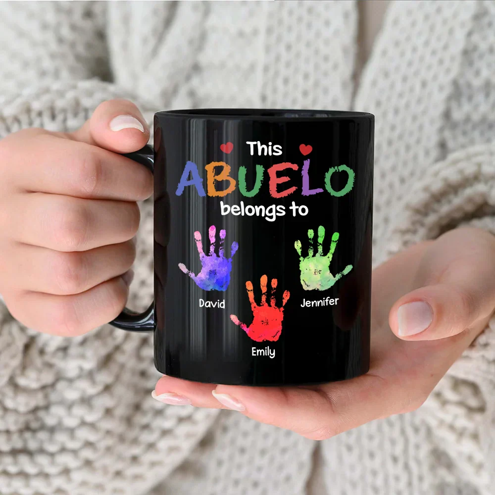 This Grandpa Belongs To - Personalized Custom Mug