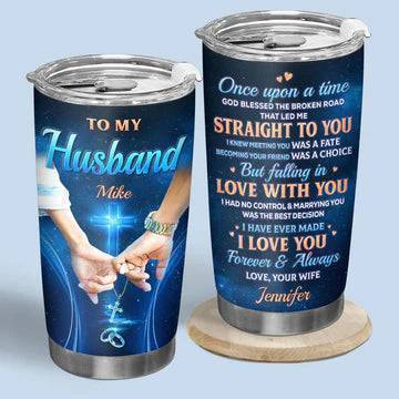 Once Upon A Time - Couple Personalized Custom Tumbler - Gift For Husband Wife, Anniversary