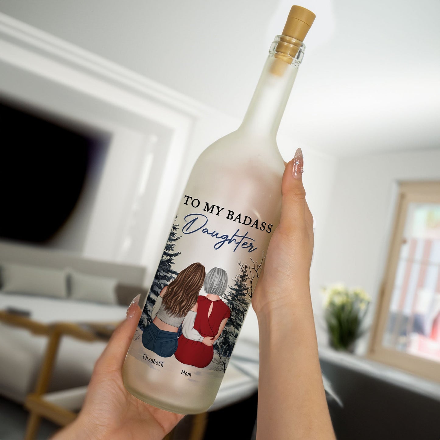 Personalised "I Am The Storm" Bottle Light - Custom Gift For Daughter