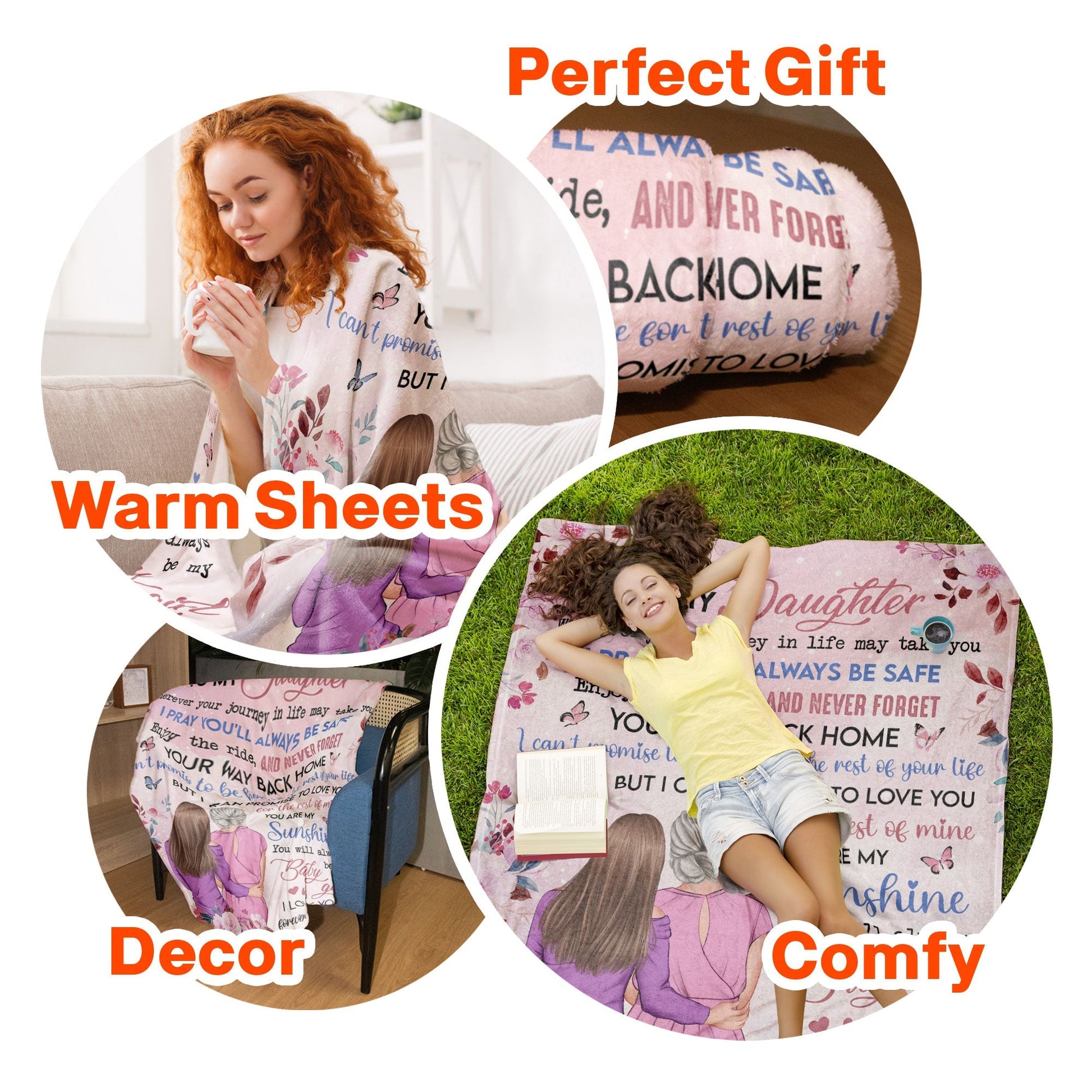 To My Daughter “Love You Forever And Always” - Personalized Custom Blanket