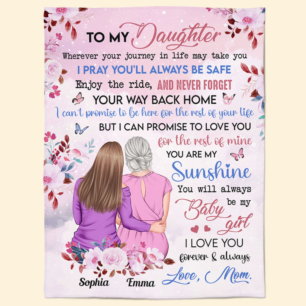 To My Daughter “Love You Forever And Always” - Personalized Custom Blanket