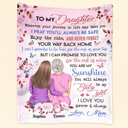 To My Daughter “Love You Forever And Always” - Personalized Custom Blanket