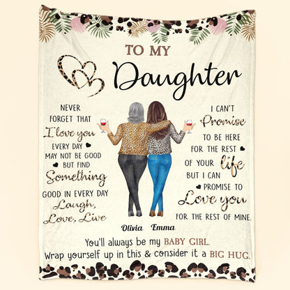 To My Daughter: Personalized Blanket Full of Love, Laughter, and Unbreakable Bonds