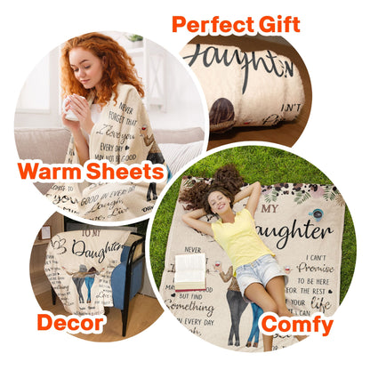 To My Daughter: Personalized Blanket Full of Love, Laughter, and Unbreakable Bonds
